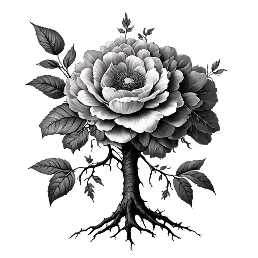 poison tree at back of neck with some sort of flower tattoo design idea