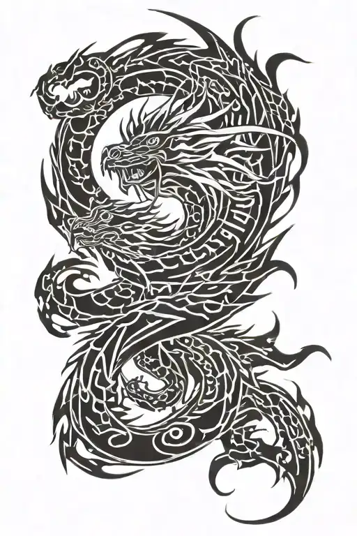 tribal dragon tattoo design tattoo design idea