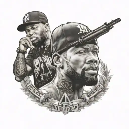 50 cent with eminem   tattoo design idea