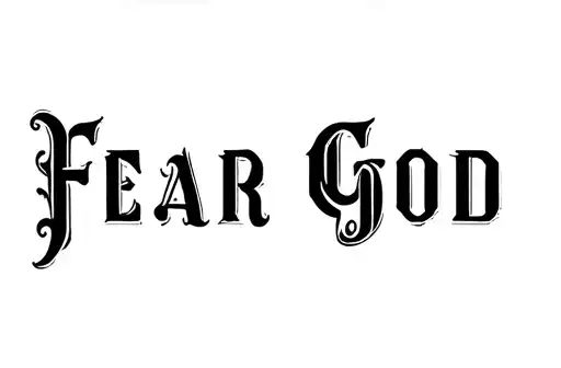 "Fear God" tattoo design idea