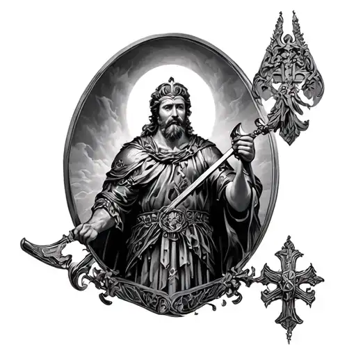 Saint Florian tattoo design idea