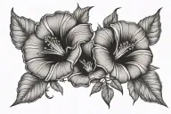 poppy rose morning glory flowers tattoo design idea