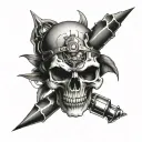 turbo skull tattoo design idea