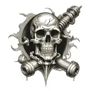 turbo skull tattoo design idea