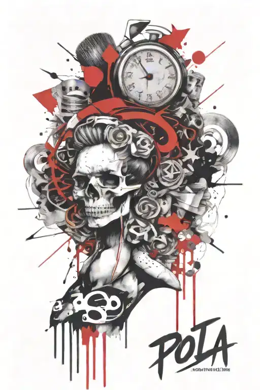 scale balanced tattoo design idea