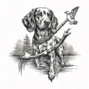 duck hunting dog memorial tattoo tattoo design idea