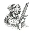 duck hunting dog memorial tattoo tattoo design idea