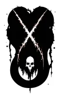 x shaped cosmic horror tattoo design idea