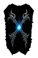 x shaped cosmic horror tattoo design idea