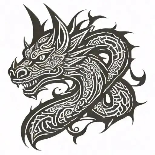 Norwegian dragon armband tattoo tattoo design idea