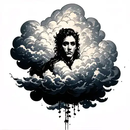 Real- Realize Everyone ain't loyal cloud background tattoo design idea