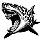 leopard shark tattoo design idea