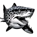 leopard shark tattoo design idea