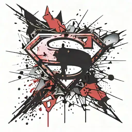 Superman logo tattoo design idea
