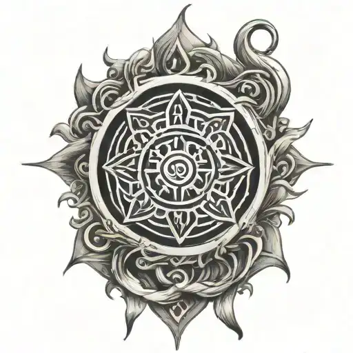 sage of six paths seal mark tattoo design idea