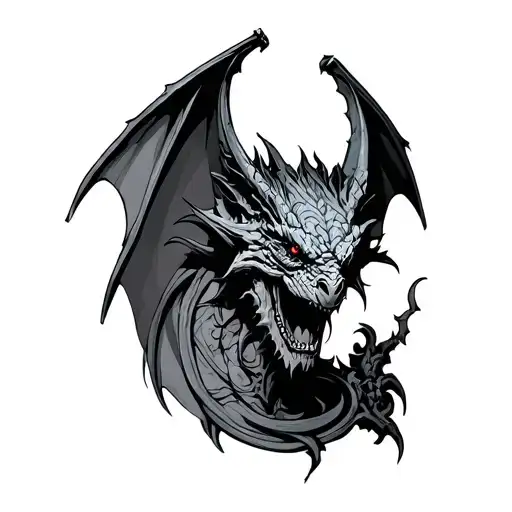 Gothic Gargoyle tattoo design idea
