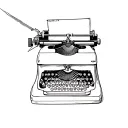 typewriter being erased tattoo design idea