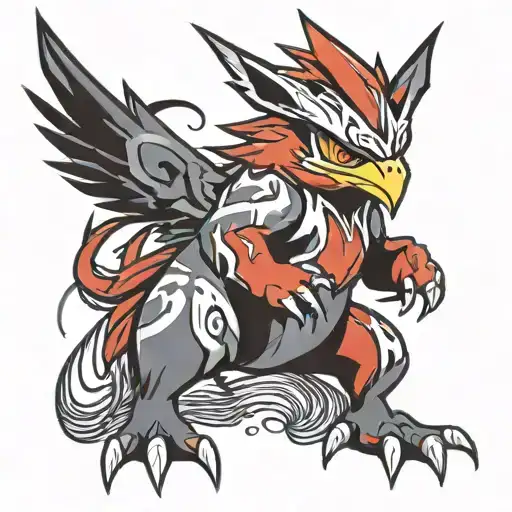 Blaziken from Pokémon tattoo design idea