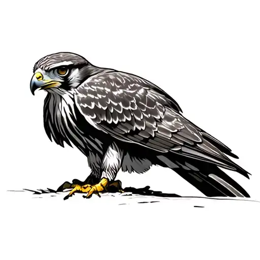 Red Tailed Hawk tattoo design idea
