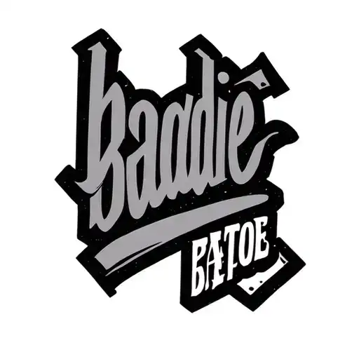 "baddie" has to say baddie but really simple tattoo design idea