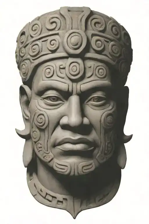 mayan god itzamna tattoo design idea