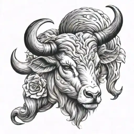 taurus aries cusp tattoo design idea