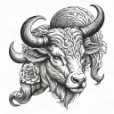 taurus aries cusp tattoo design idea