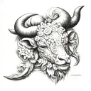 taurus aries cusp tattoo design idea