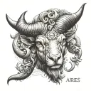 taurus aries cusp tattoo design idea