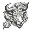 taurus aries cusp tattoo design idea
