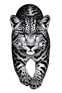 snow leopard tattoo design idea