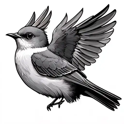common swift bird tattoo design idea