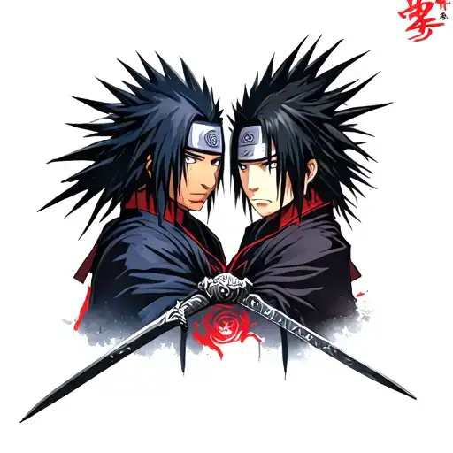 Madara Uchiha vs Itachi Uchiha tattoo design idea