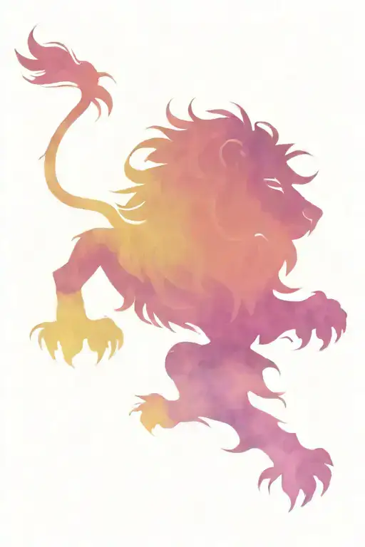 rampant lion from the scottish flag tattoo design idea