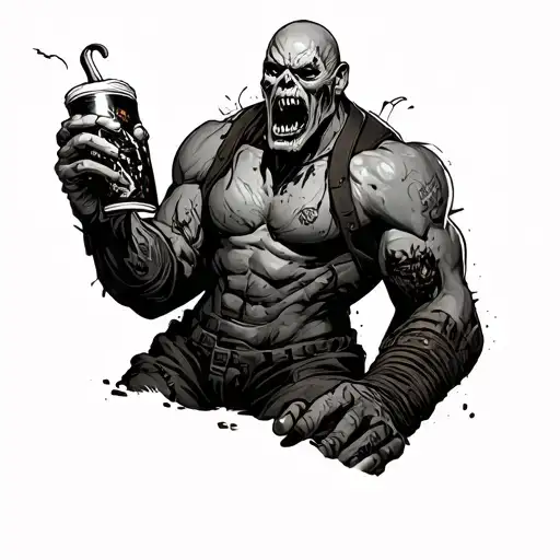 juggernaut drink perk zombies tattoo design idea