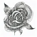 something symbolic to overcoming something out of you control including sound waves to represent hearing loss  tattoo design idea