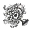 something symbolic to overcoming something out of you control including sound waves to represent hearing loss  tattoo design idea