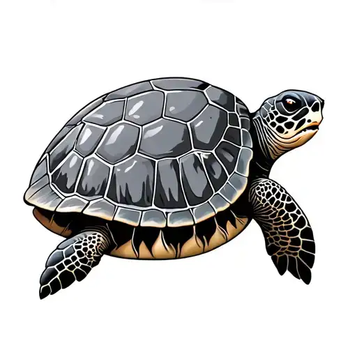 military free fall sea turtle tattoo design idea