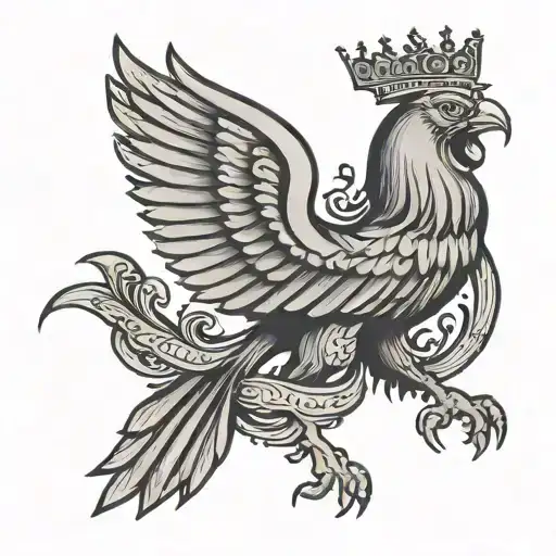 I want a liverbird that looks like flying. I'm a fan of a Liverpool football but I don't like the logo of the standing l tattoo design idea