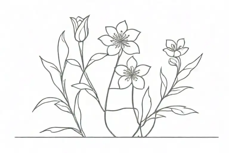 For me, my nephew is the little flower I saw growing in my vase. tattoo design idea