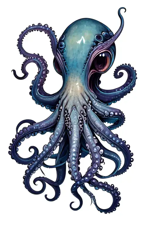 biomech octopus tattoo design idea