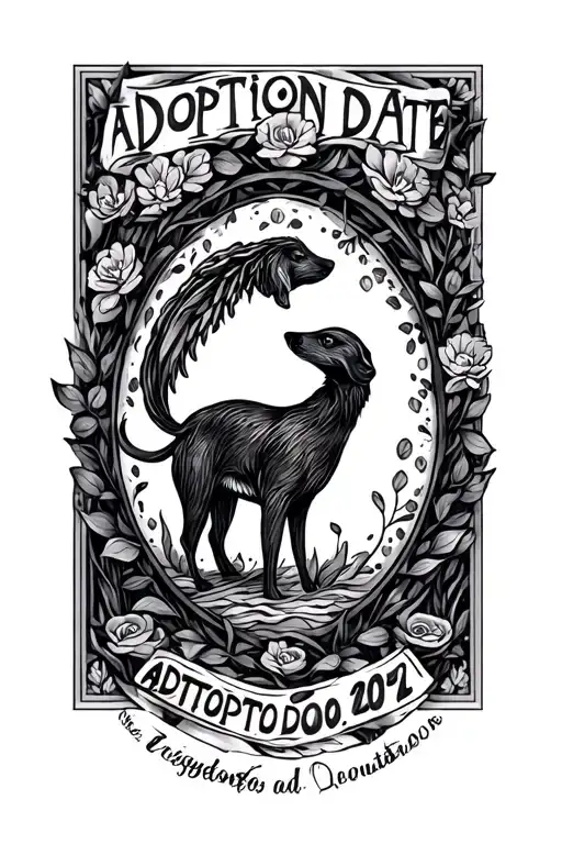 adoption date tattoo tattoo design idea