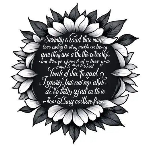 Serenity Prayer tattoo design idea