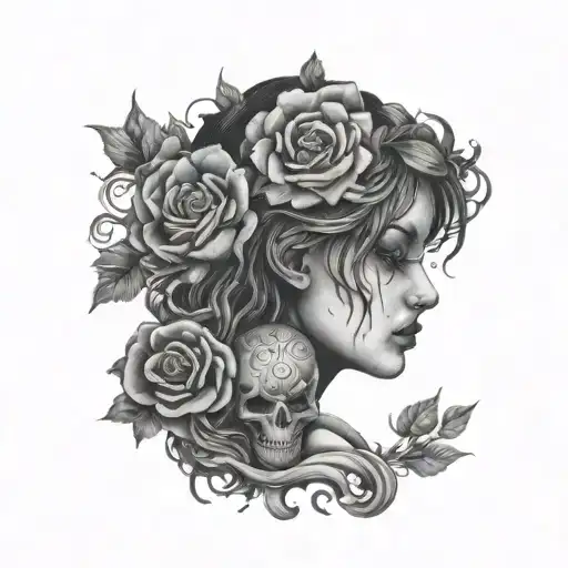 depression hard times tattoo design idea