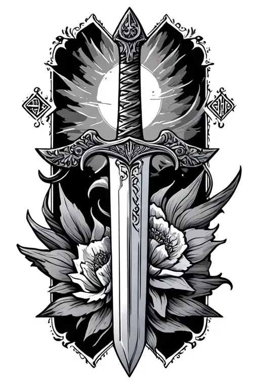 "Psalm 144 1" Roman gladius sword tattoo design idea
