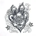 paw print and the quote "For the body was far smaller than the heart it had housed." tattoo design idea