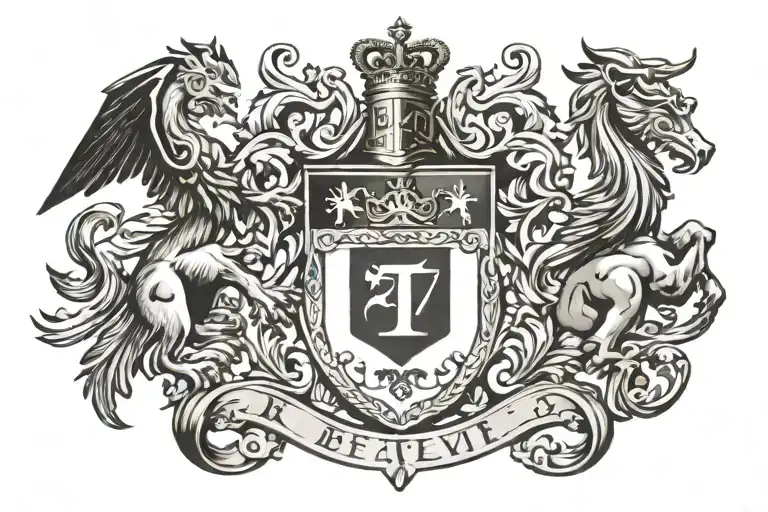 Numbers 0711 Rössle Stuttgarter kicker coat of arms tattoo design idea