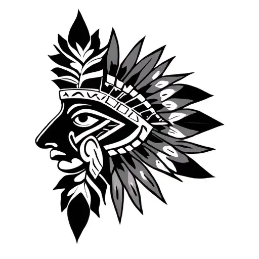 native american tribal patterns tattoo design idea