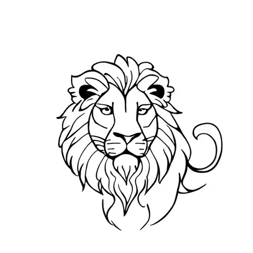 Sri Lankan lion tattoo design idea