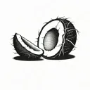coconut tattoo design idea